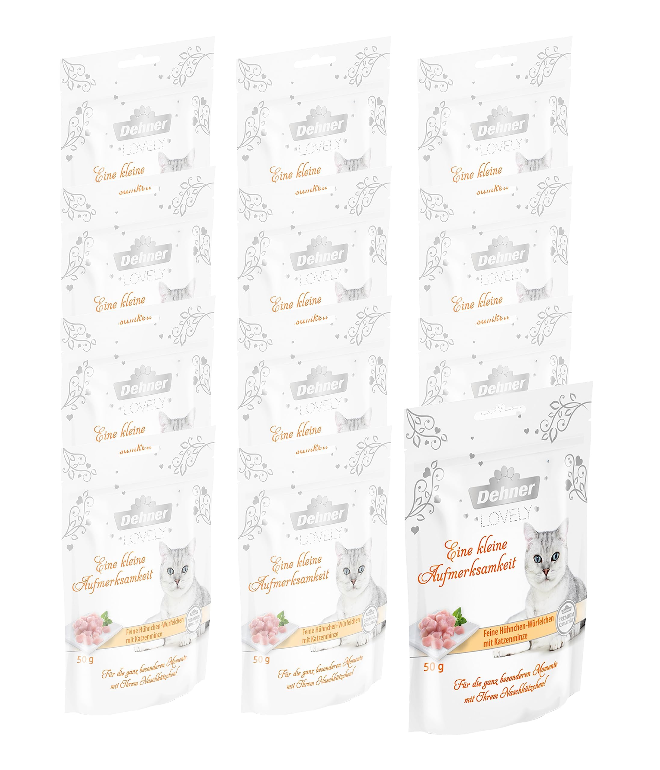 Dehner Premium Lovely Ente Katzensnack 12x50g getreidefrei