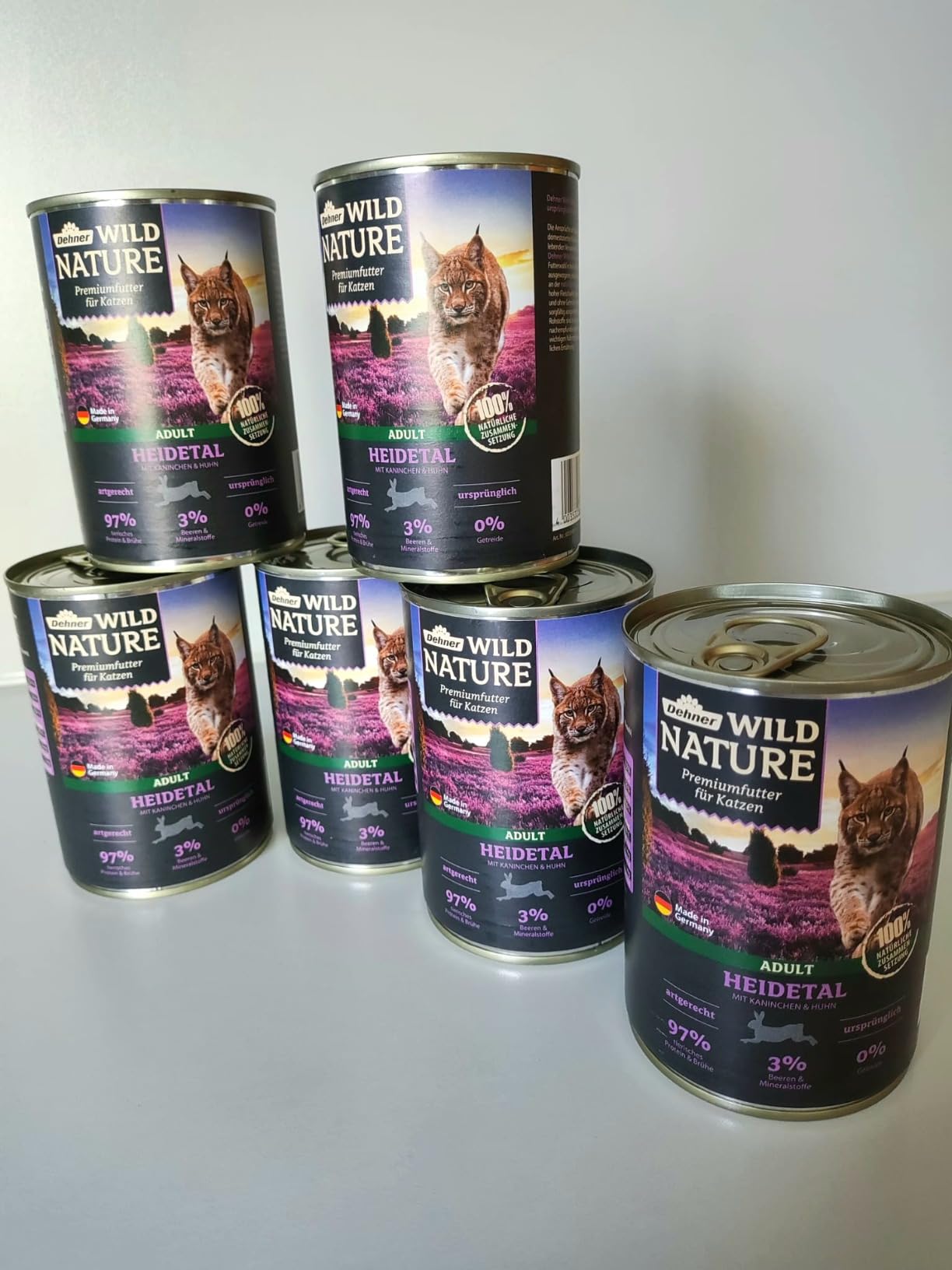 Dehner Wild Nature Heidetal Nassfutter Kaninchen 6x400 g