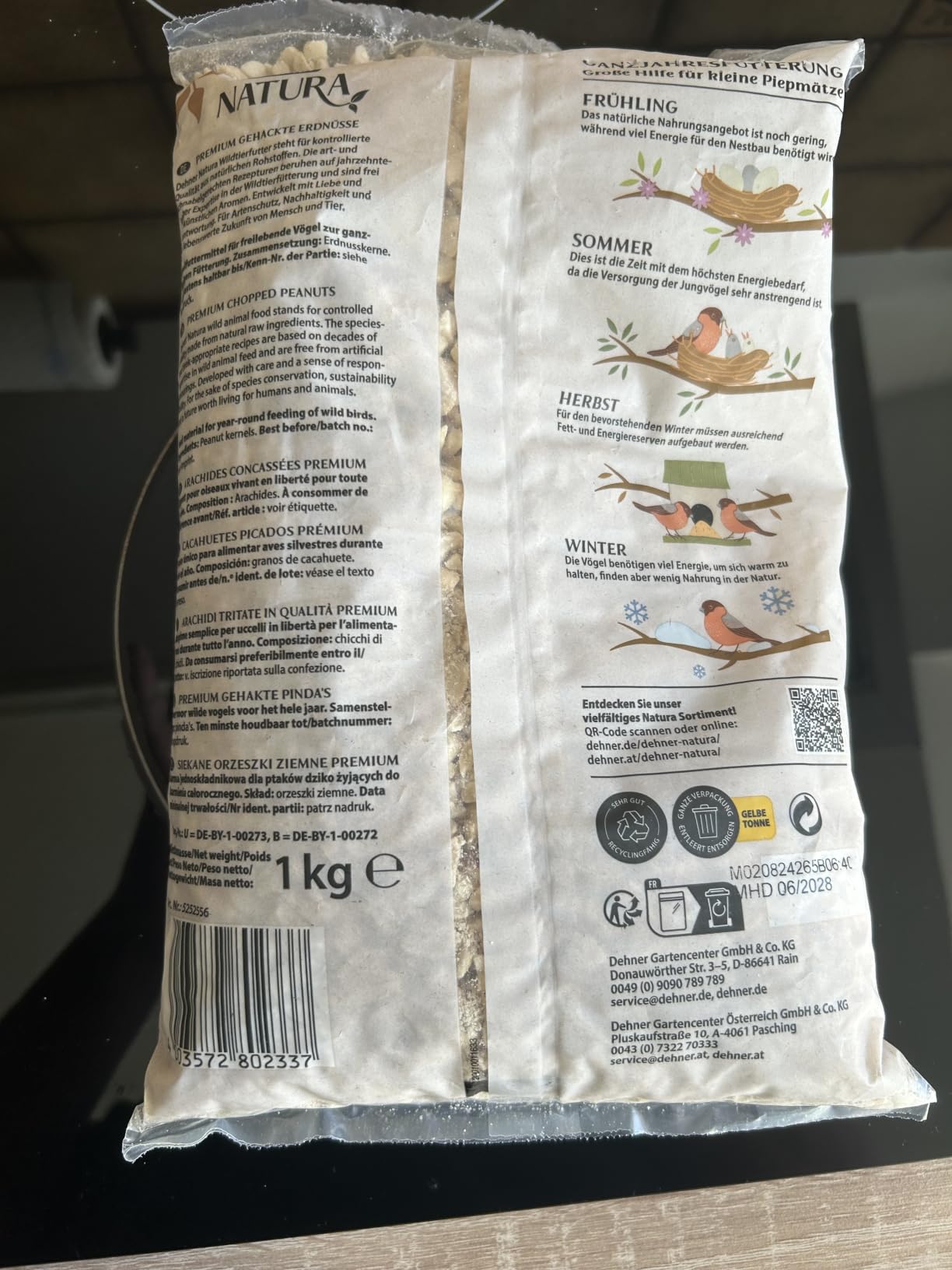 Dehner Natura Premium Wildvogelfutter Fett-Weichfutter 5kg energiereich