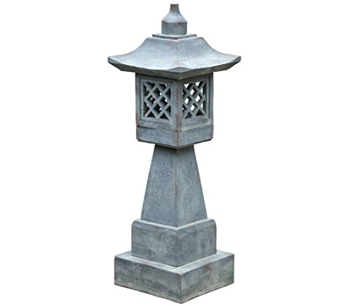 Dehner Neozenzai Dekolaterne Polyresin grau 90cm