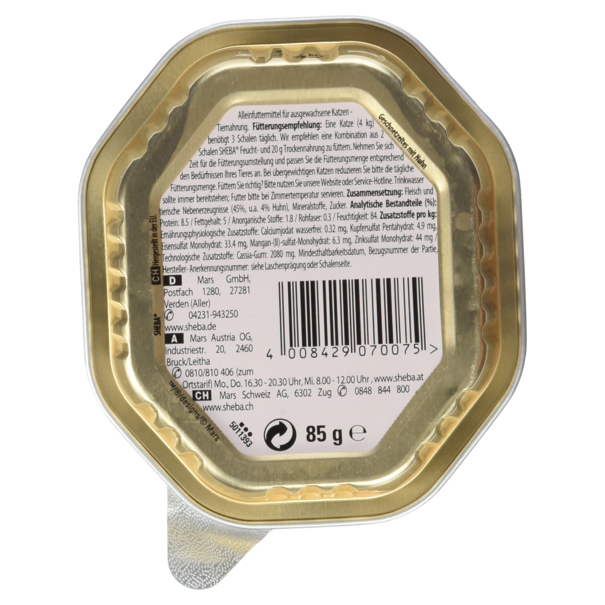 Sheba Delikatesse in Gelee Nassfutter Huhn 85 g Schale
