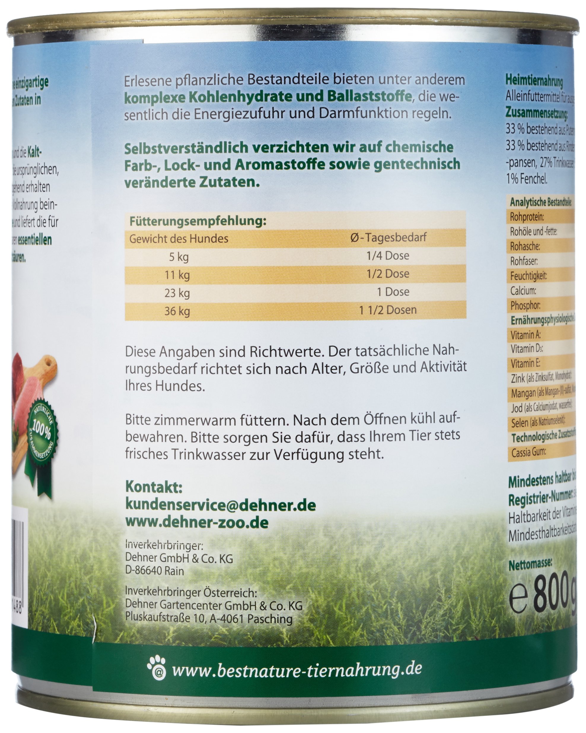 Dehner Best Nature Maxi Adult Trockenfutter Rind Lachs 12,5 kg