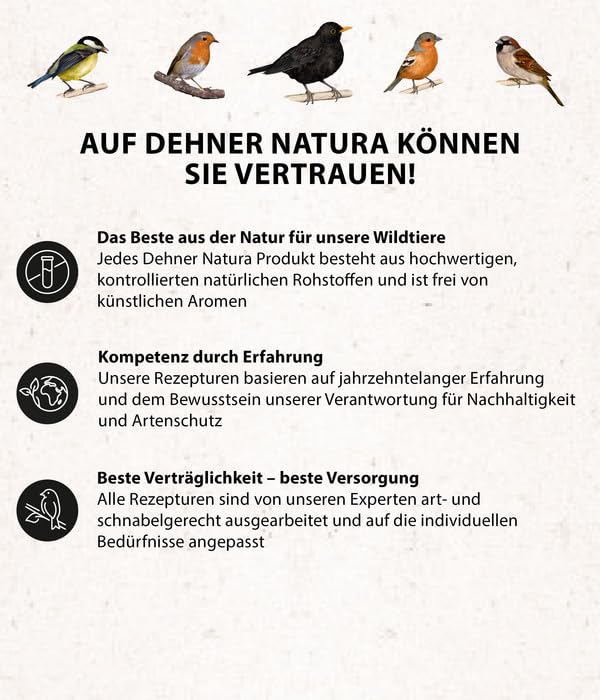 Dehner Natura Wildvogelfutter Rindertalg 8x250g zuckerfrei