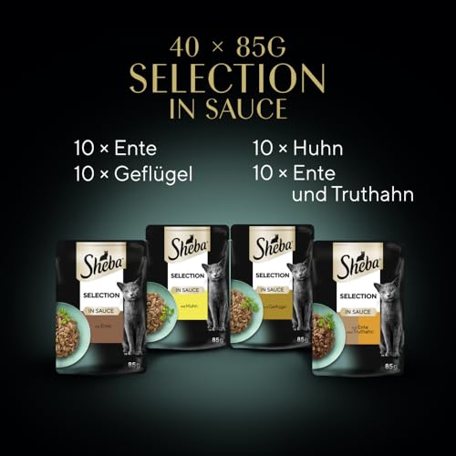 Sheba Selection Geflügel Variation Nassfutter 40x85g in Sauce