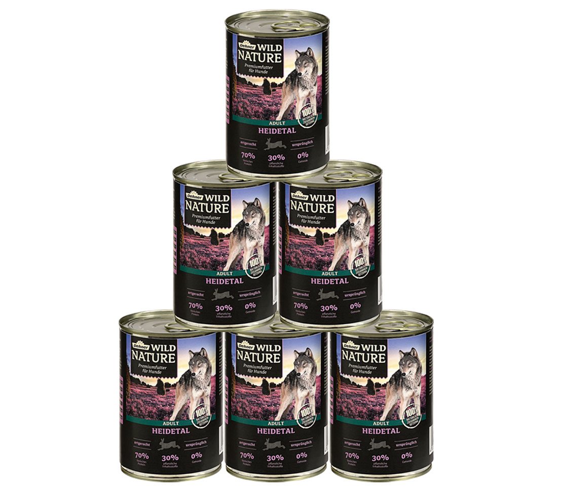 Dehner Wild Nature Bergweide Pferd Hundefutter 6x400g nass