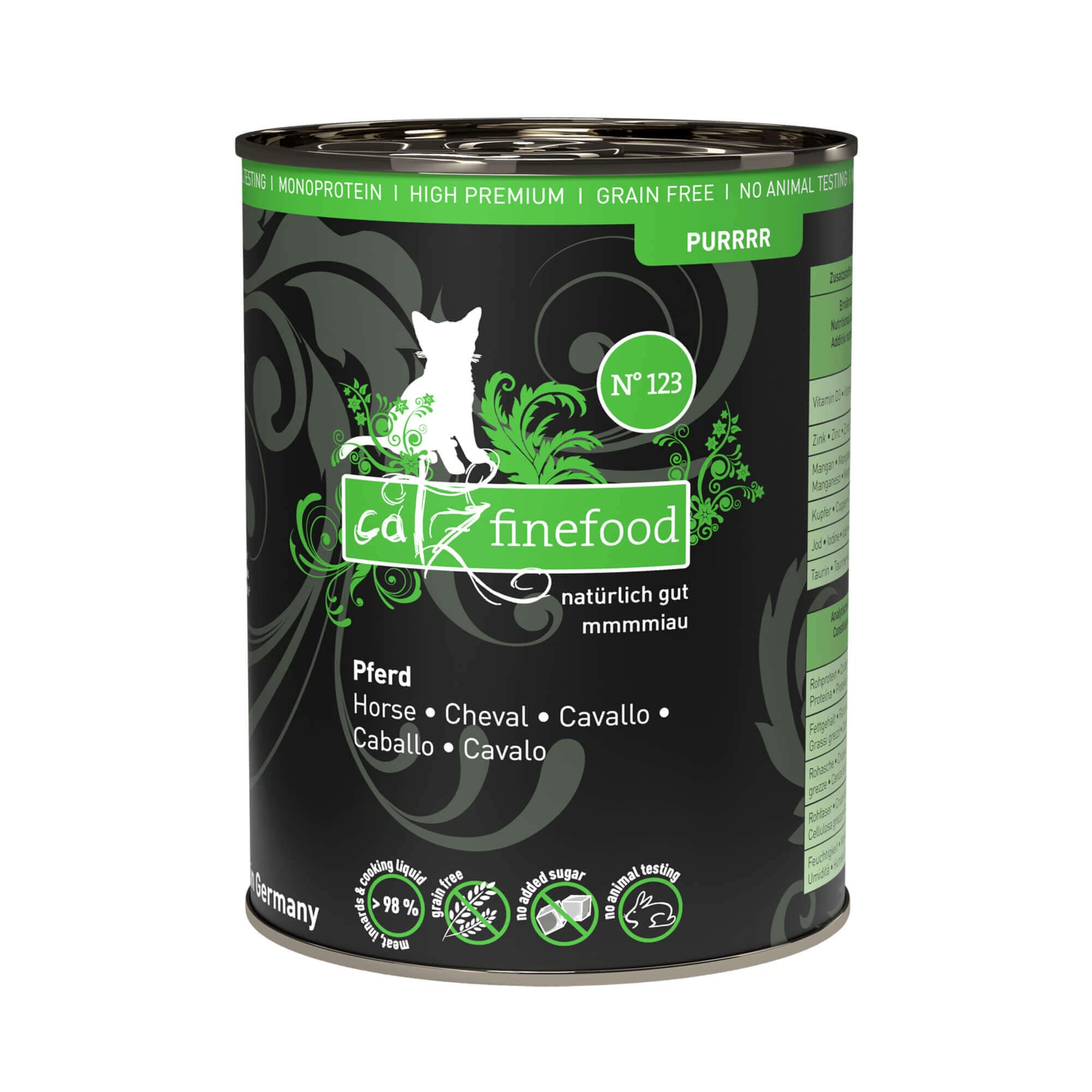 catz finefood Purrrr N°123 Pferd Nassfutter 16x85g