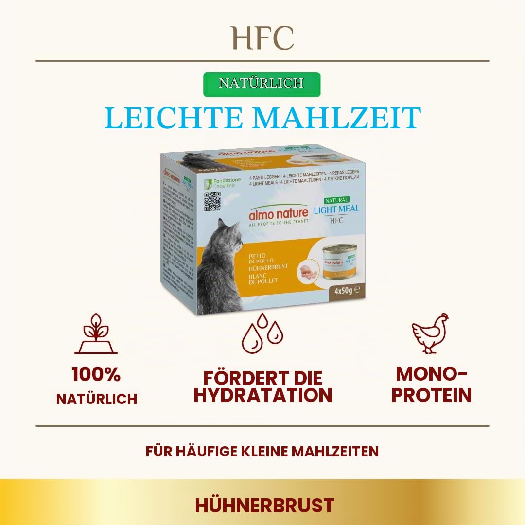 Almo Nature HFC Natural Light Meal Huhn Nassfutter 4x50g
