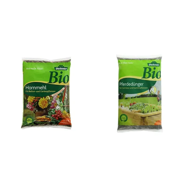 Dehner Bio Hornmehl Pferdedünger Dünger-Set 2x5kg stickstoffreich