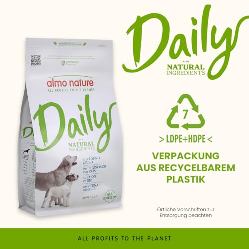 Almo Nature Daily All Breeds Trockenfutter Thunfisch Reis 1,2 kg