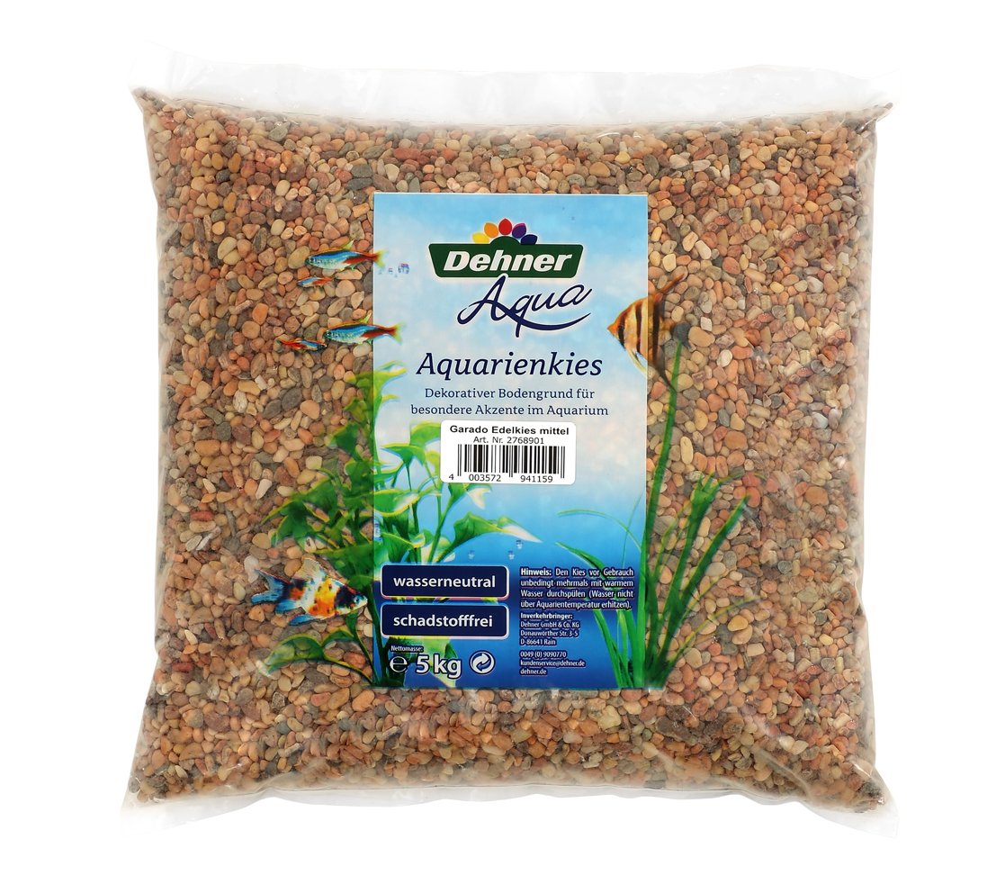 Dehner Aqua Aquarienkies 6-8 mm braun-grau 5 kg