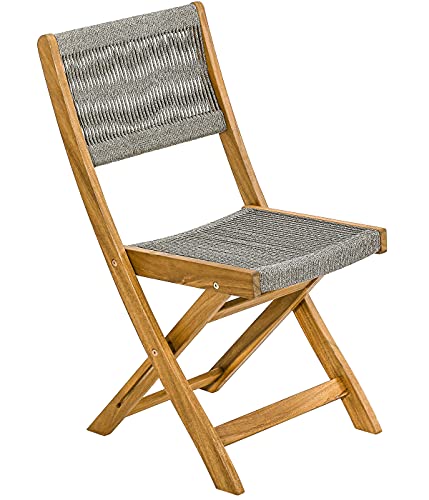 Dehner Klappstuhl Macao Rope 2er Set Akazie Seil hellgrau