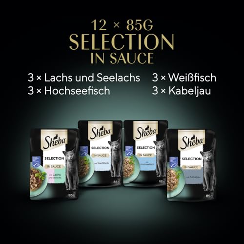 Sheba Selection Sauce Nassfutter Fisch 12x85g MSC