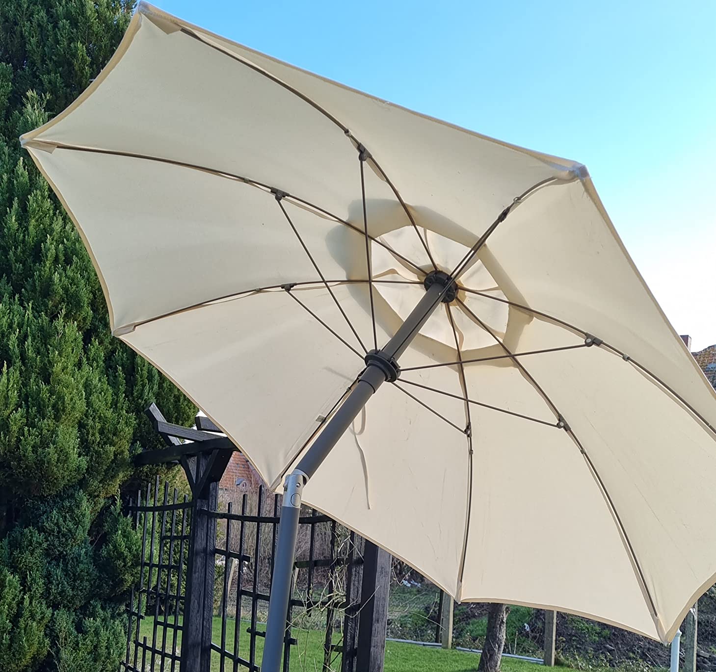 Dehner Vido Sonnenschirm 150cm creme Polyester