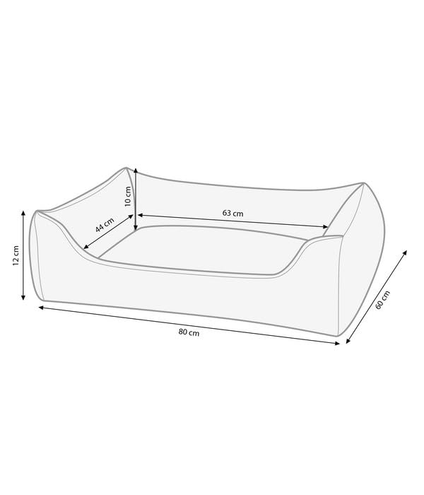 Dehner Wild Nature Nest Hundebett 80x60 dunkelgrau waschbar