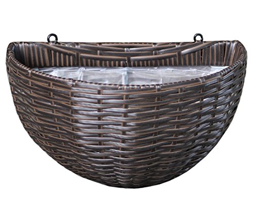 Dehner Premium Lovely Wandhänger Pflanztopf braun 30 cm frostbeständig