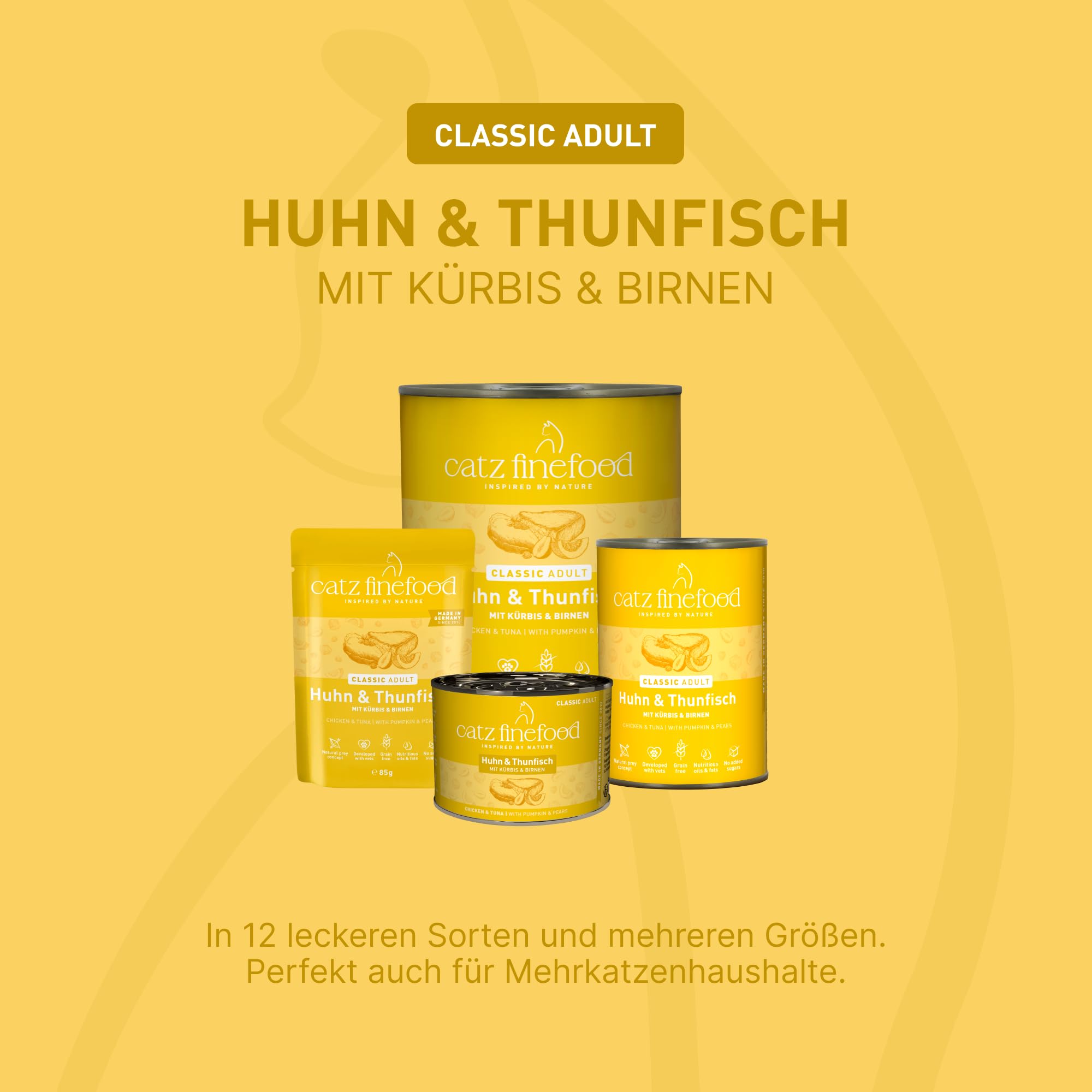 catz finefood N°25 Nassfutter Huhn Thunfisch 6x800 g getreidefrei