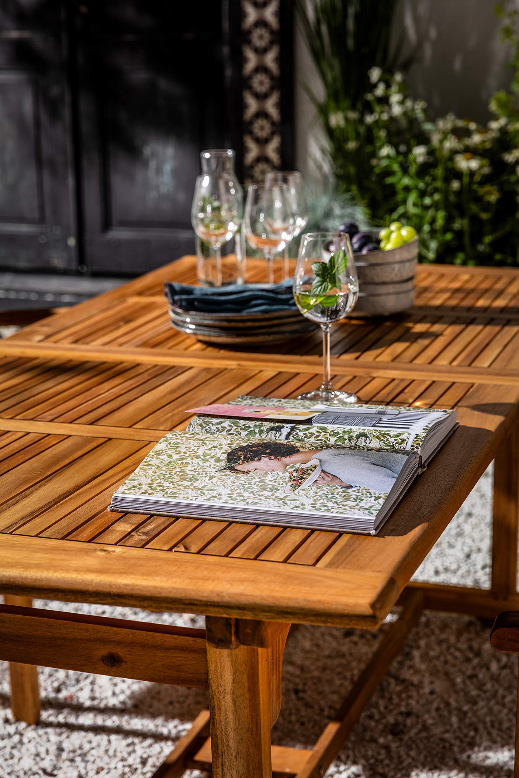 Dehner Premium Lovely Macao Ausziehtisch Holz Natur