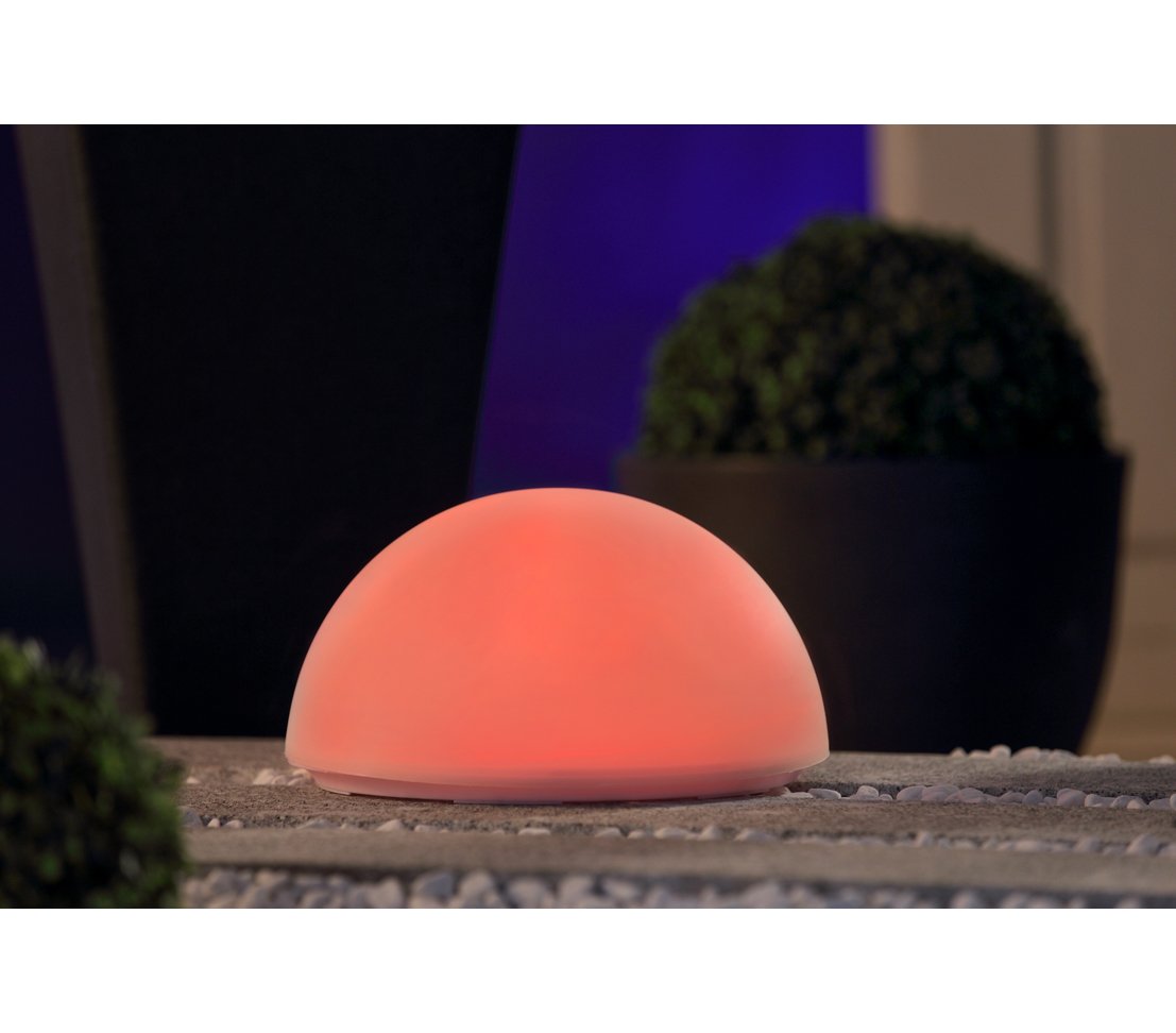 Dehner Solar Halbkugel Farbwechsel Leuchte Ø25cm Kunststoff