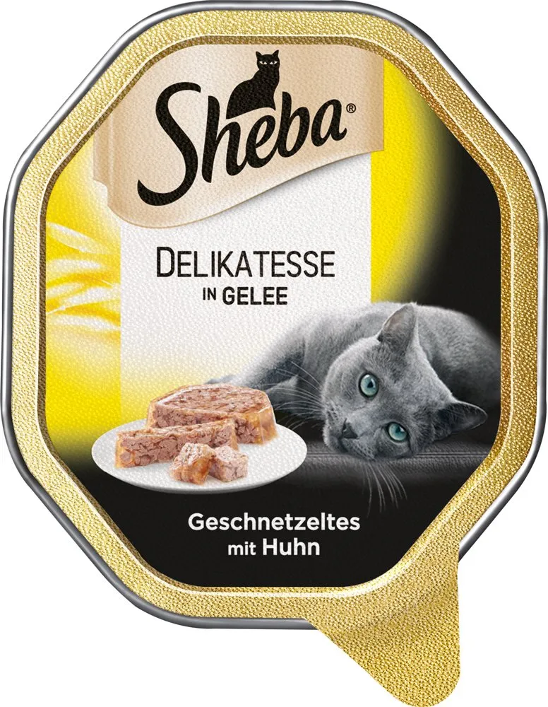 Sheba Delikatesse in Gelee Nassfutter Huhn 85 g Schale