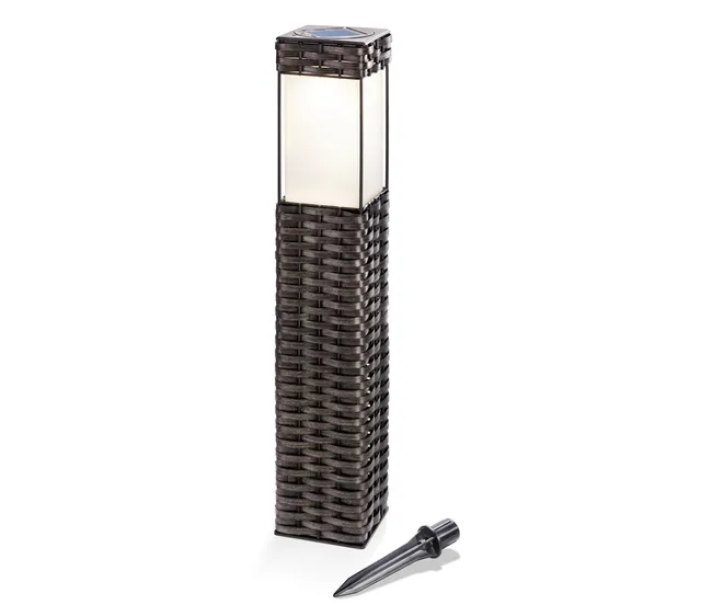 Dehner Living 1032945 Solar Standleuchte Rattan 50 cm