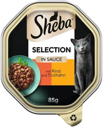 Sheba Selection in Sauce Nassfutter Rind Truthahn 11x85g