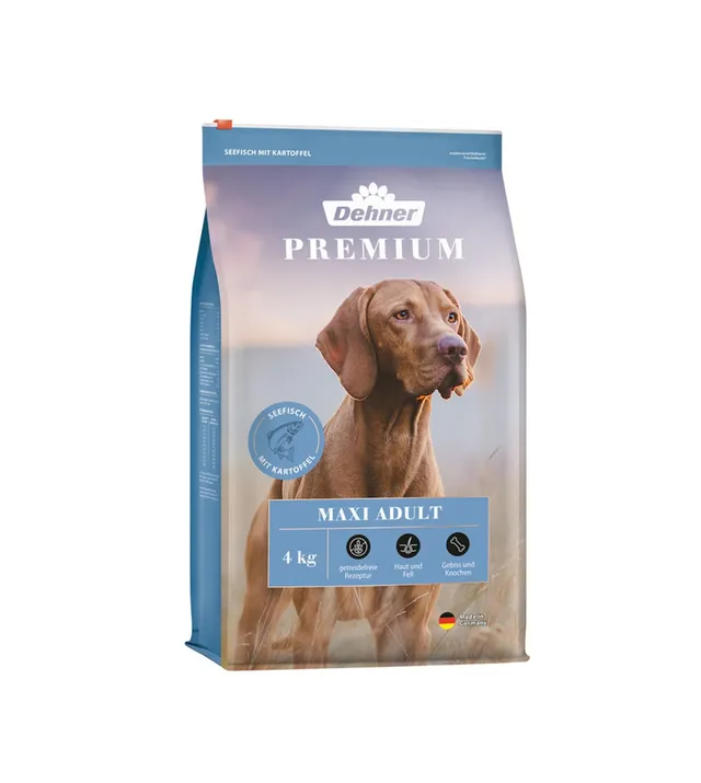 Dehner Premium Maxi Adult Trockenfutter 4kg getreidefrei