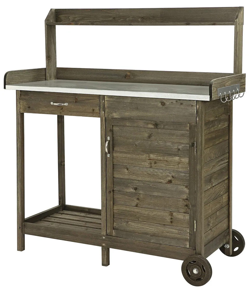 Dehner Premium Lovely Hamilton Pflanztisch Holz braun 125cm