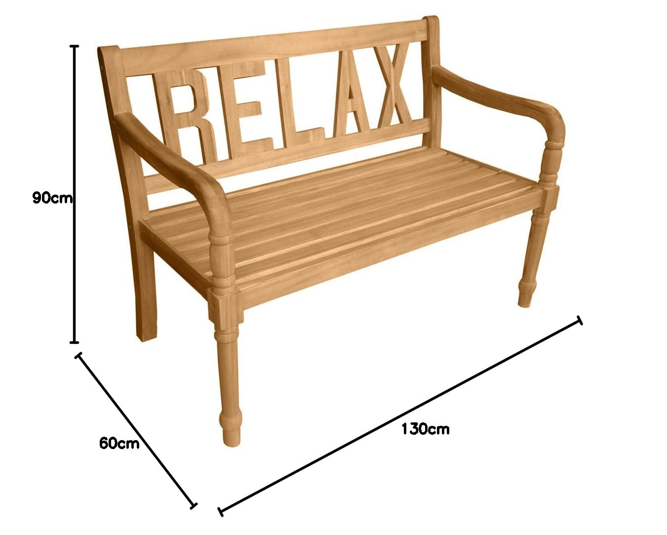 Dehner Premium Lovely Relax Gartenbank 2-Sitzer 120cm Akazie