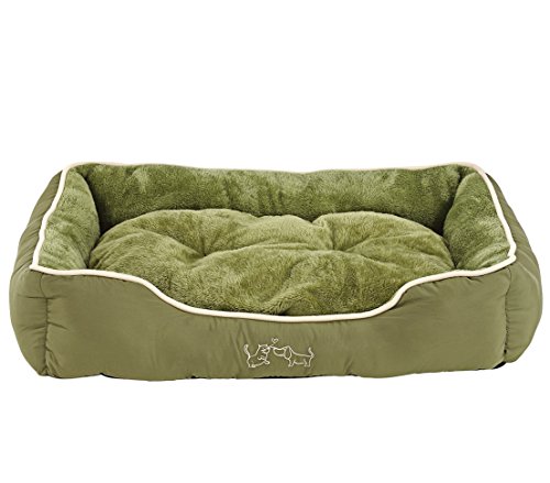 Dehner Sammy Hunde Katzenbett grün 75cm Plüsch waschbar