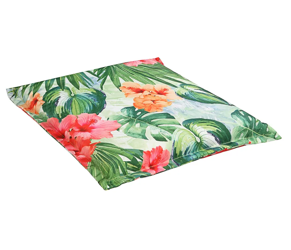 Dehner Premium Lovely Varadero Sitzkissen 50x50 grün-rot