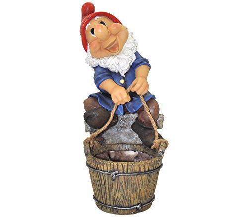 Dehner Gartenzwerg mit Pflanztopf Dekofigur 38 cm bunt