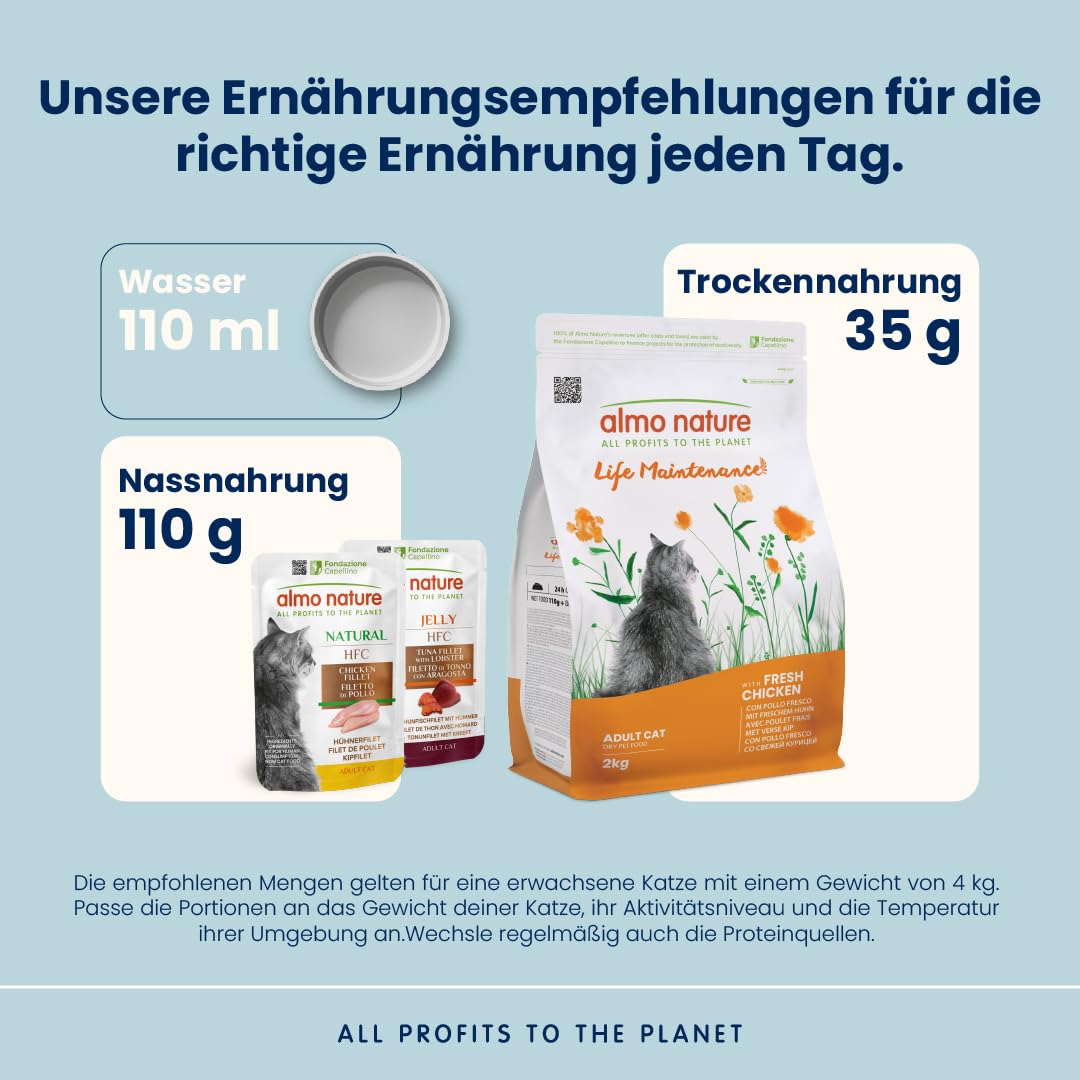 Almo Nature Life Maintenance Trockenfutter Huhn 2kg adult