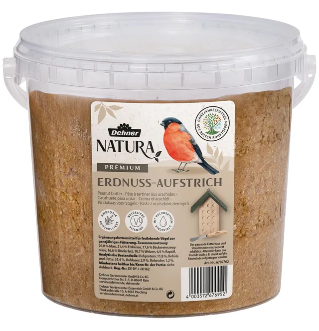 Dehner Natura Premium Erdnuss-Aufstrich Wildvogelfutter 2 kg energiereich