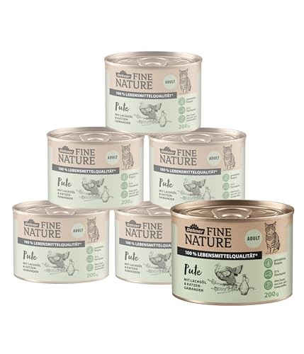 Dehner Fine Nature Pute Nassfutter 6x200g getreidefrei Adult