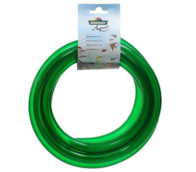 Dehner Aqua Ablass-Schlauch Aquarium 12mm 3m grün PVC