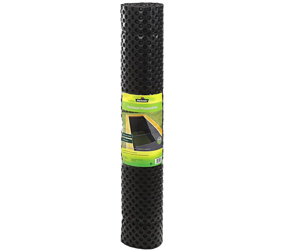 Dehner Hochbeet Noppenfolie 500x100 cm schwarz druckfest