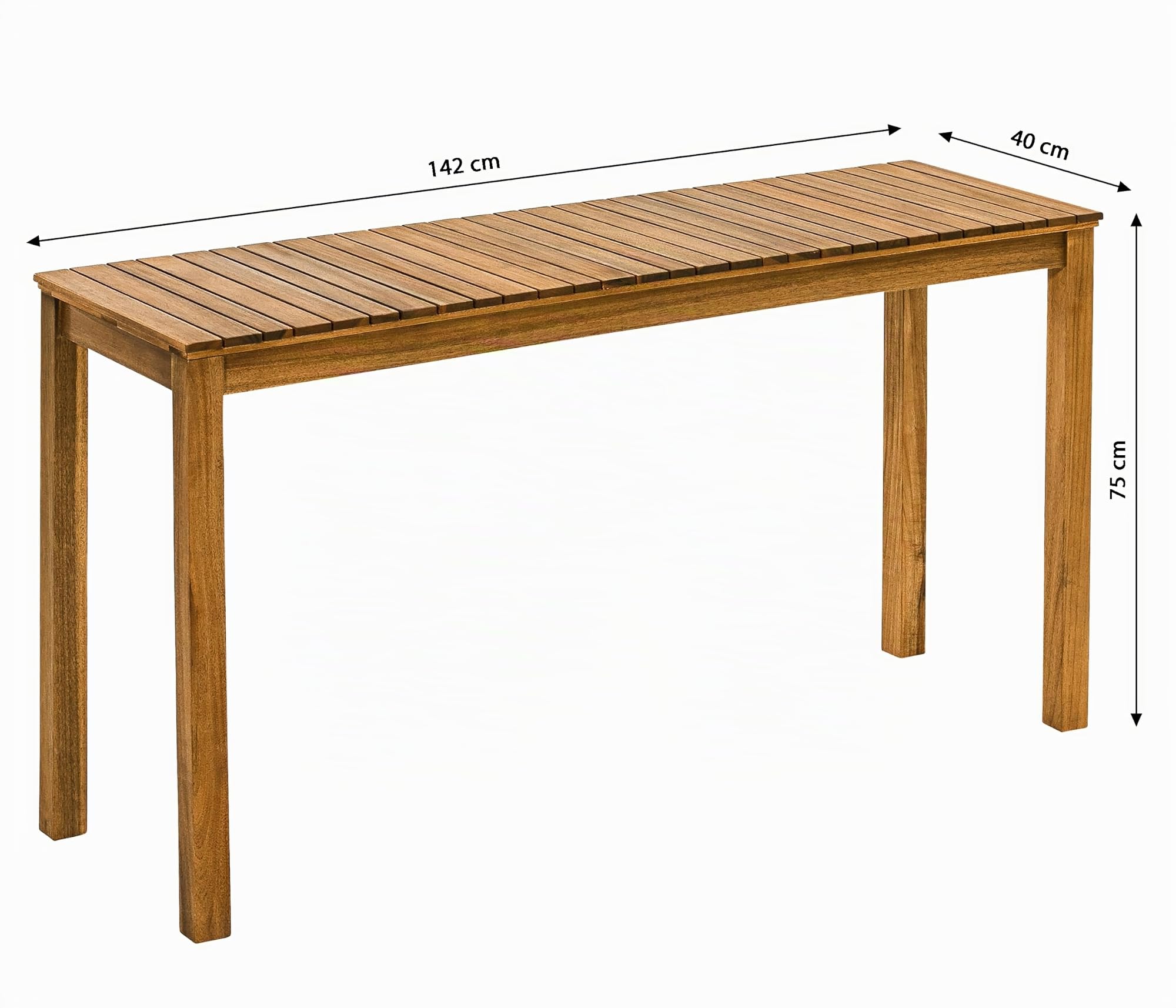 Dehner Premium Lovely Macao Balkontisch Akazie natur 142x75x40