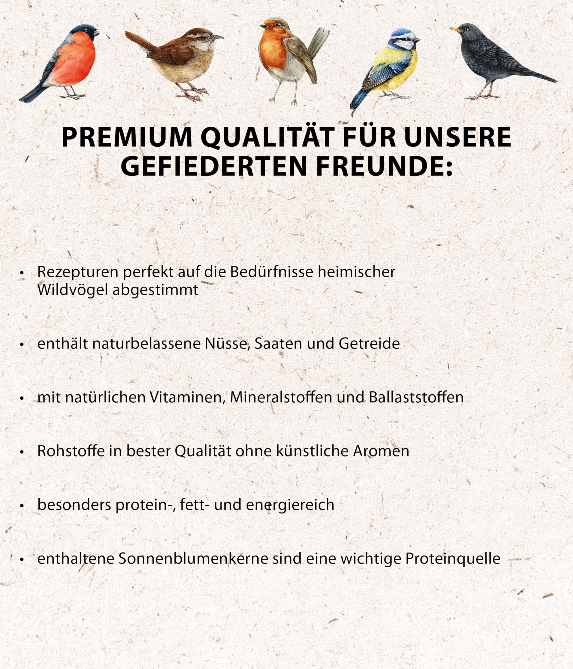 Dehner Natura Premium Wildvogelfutter Spezialitäten-Mix 420g Netz