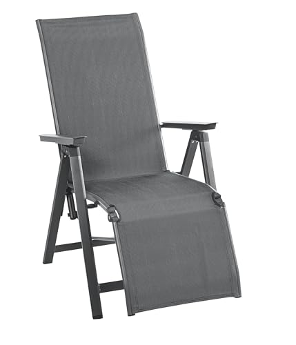 Dehner Cleveland Relaxsessel Aluminium Textil grau 107x76