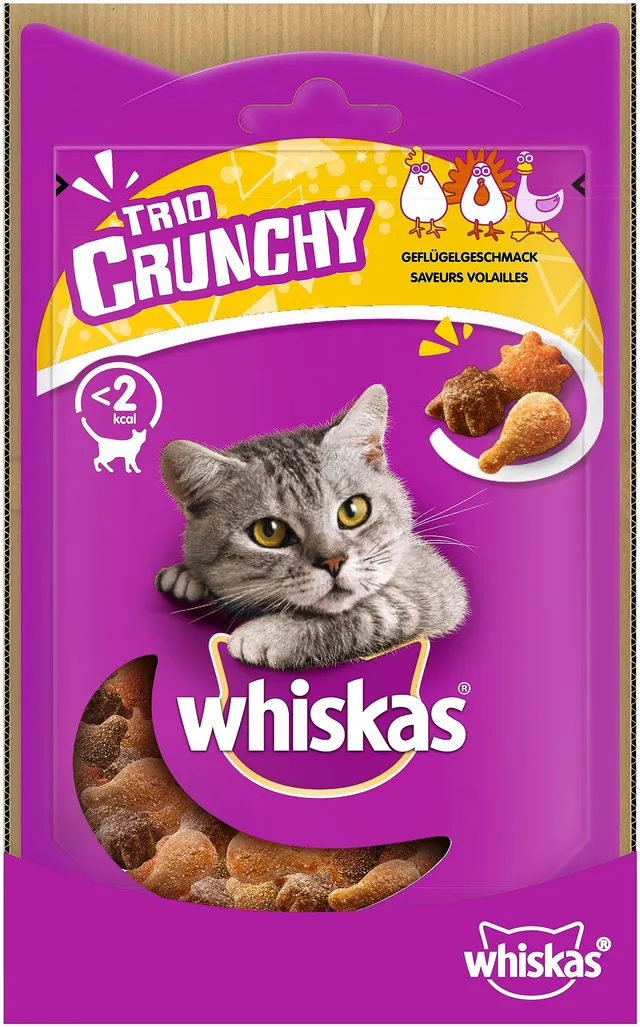 Whiskas Trio Crunchy Katzensnack Geflügel 6x55 g Mix