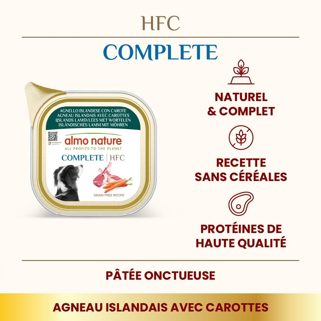 Almo Nature HFC Complete Nassfutter Lamm Karotte 17x85g glutenfrei