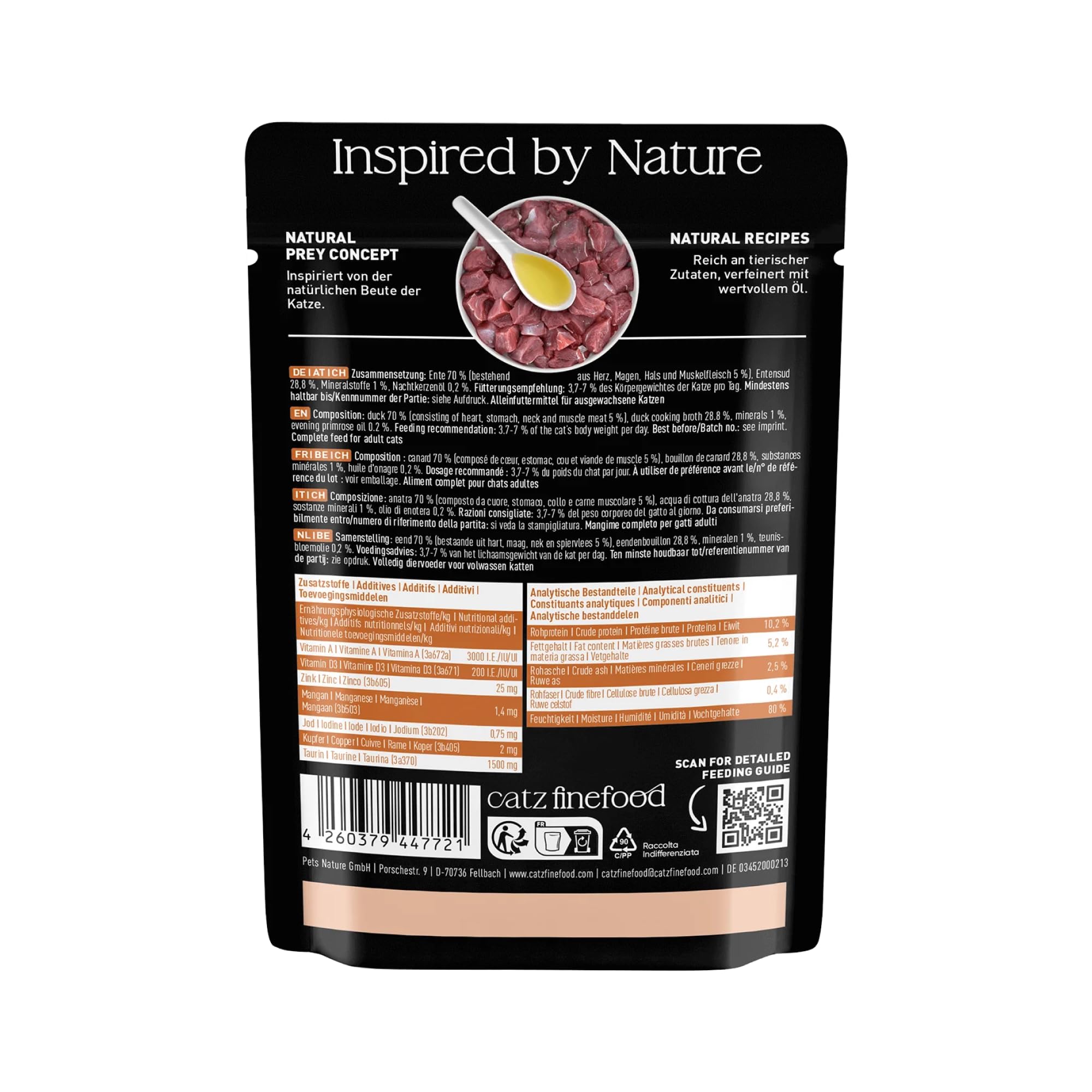 catz finefood Purrrr N°115 Nassfutter 16x85g Ente