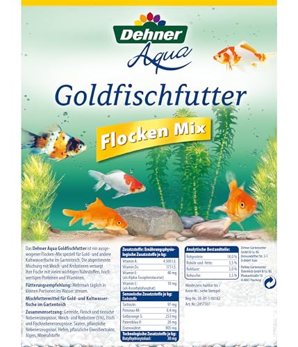 Dehner Aqua Goldfischfutter Flocken Mix Fischfutter 1 kg vitaminreich