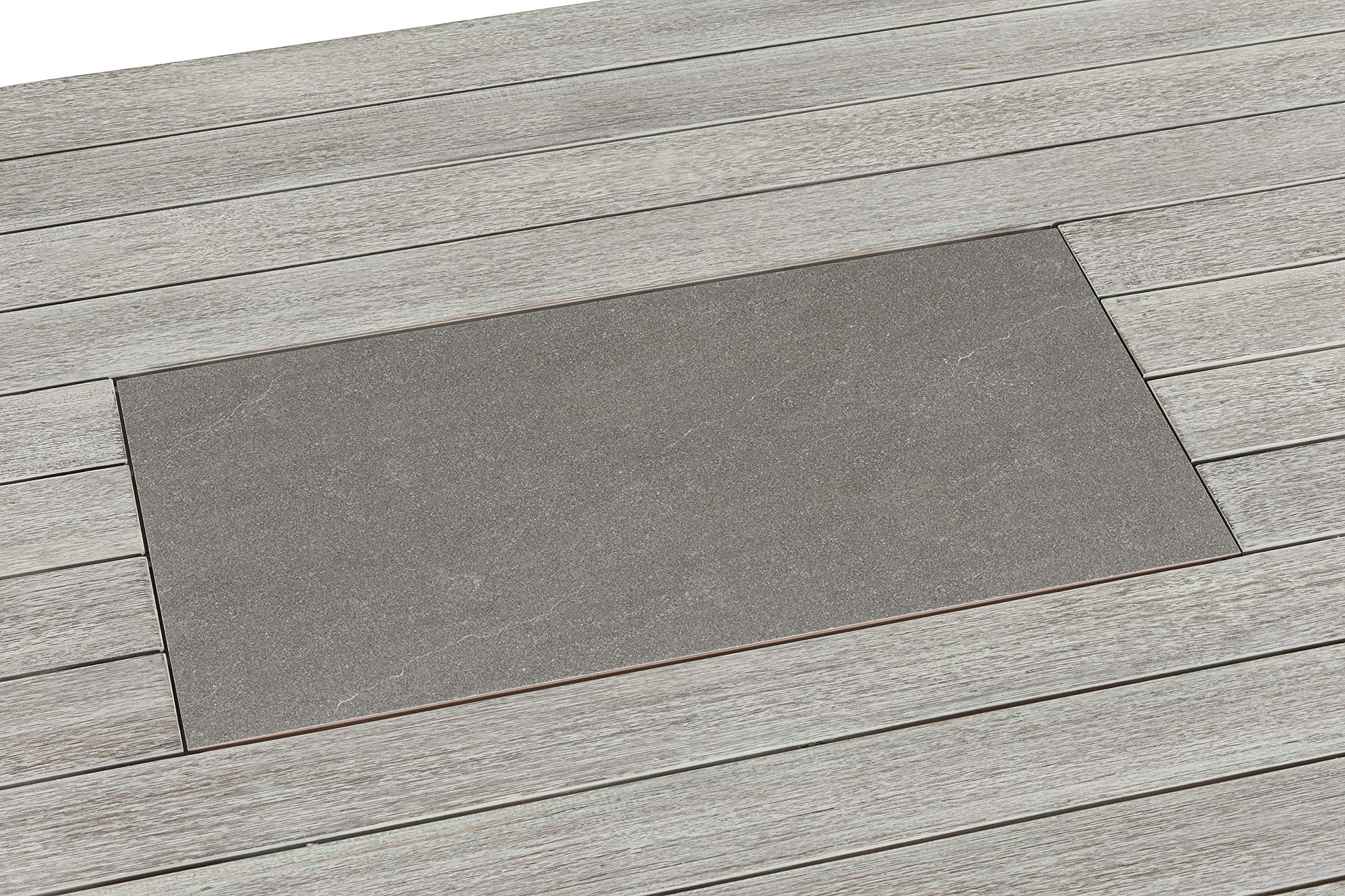 Dehner Stockholm Gartentisch Akazie grau 170cm
