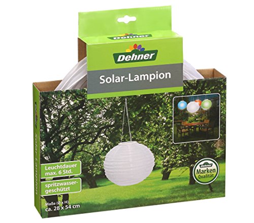 Dehner Premium Lovely Solar-Lampion 28 cm Nylon weiß