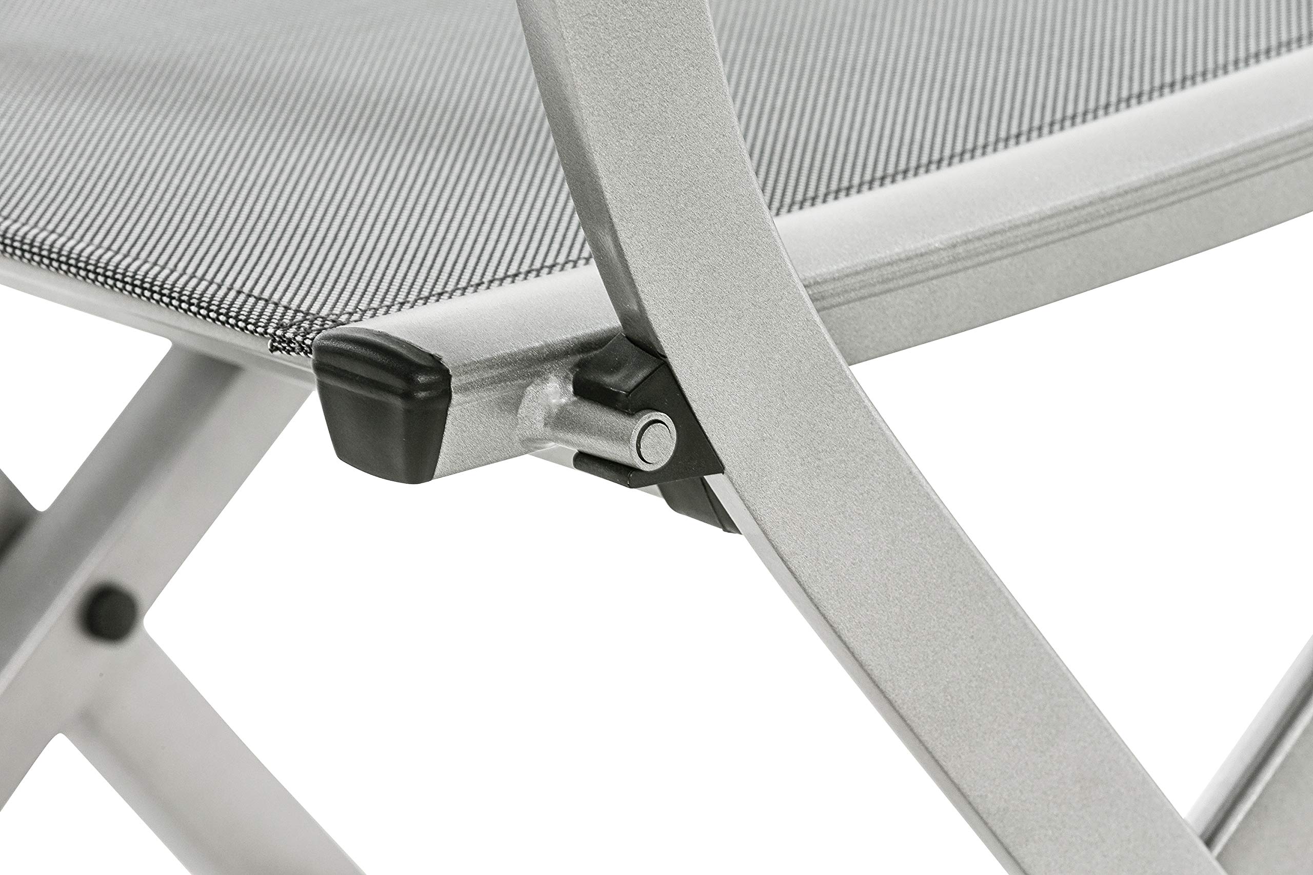 Dehner Chicago Klappstuhl grau 88 cm Textilene faltbar