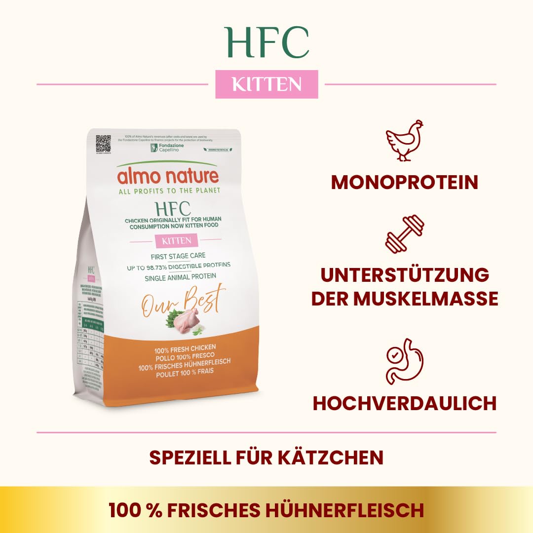 Almo Nature HFC Our Best Kitten Trockenfutter Huhn 300g glutenfrei