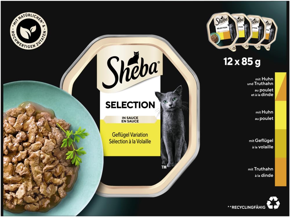 Sheba Selection in Sauce Nassfutter Geflügel 12x85g Schale