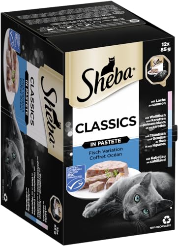 Sheba Classics Nassfutter Pastete Fisch 12x85g MSC