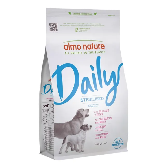 Almo Nature Daily Sterilised Trockenfutter Schwein Reis 1,2kg L-Carnitin